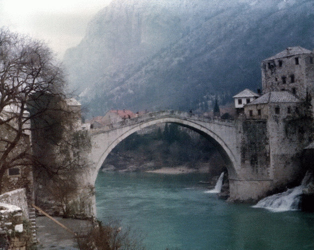 Stari Most de Mostar hacia 1970