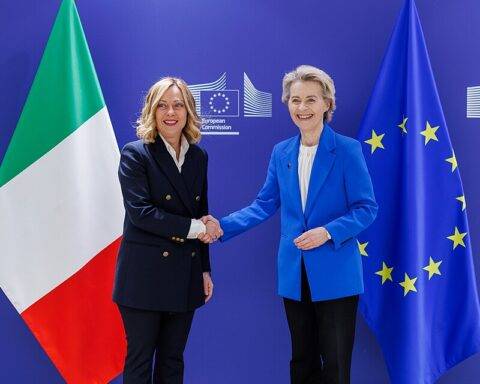 On 20 December 2024, Ursula von der Leyen, President of the European Commission, receives Giorgia Meloni, Italian Prime Minister.